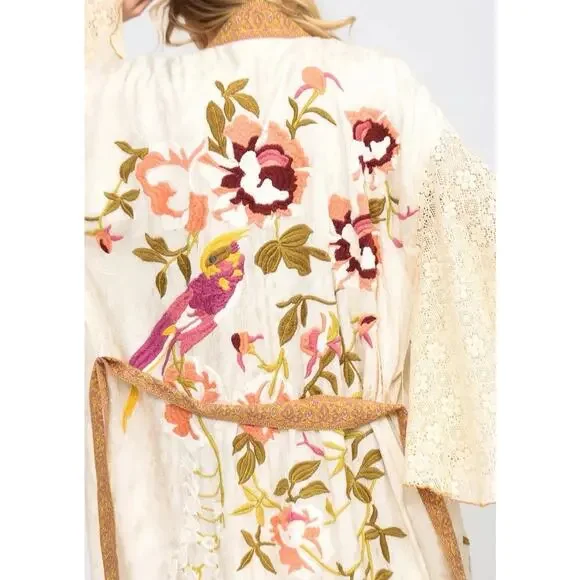 NWT Aratta My Beauty Topper Reversible Kimono In Vintage Pearl Small - Picture 4 of 16